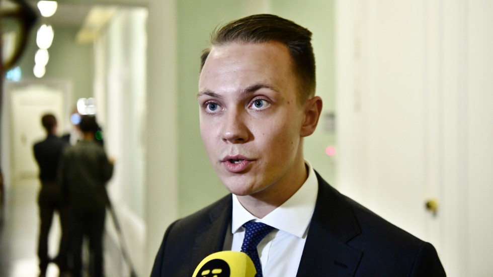 Tobias Andersson (SD) ledamot i riksdagens näringsutskott. Arkivbild.