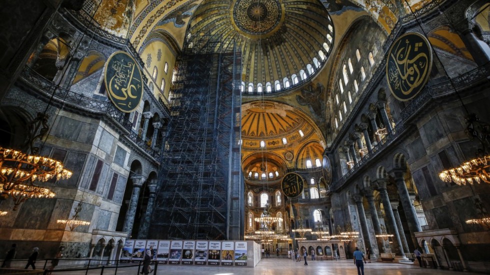 Den bysantiska katedralen Hagia Sofia ska omvandlas till moské. Arkivbild
