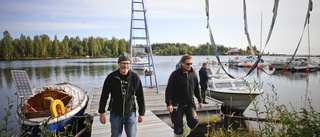 Båtupptagning i Bureå småbåtshamn