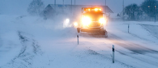 Snöfall och halka ger trafikproblem