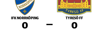 Oavgjort toppmöte mellan IFK Norrköping och Tyresö FF