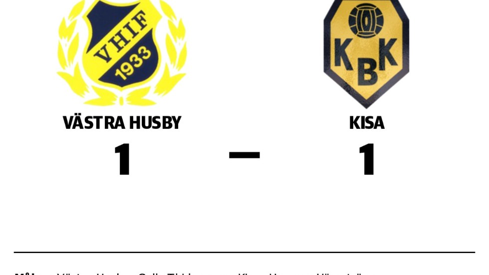 Västra Husby spelade lika mot Kisa