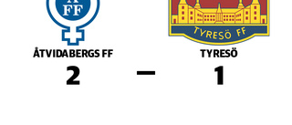 Åtvidabergs FF vann hemma mot Tyresö