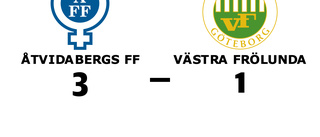 Åtvidabergs FF räckte inte till mot Västra Frölunda