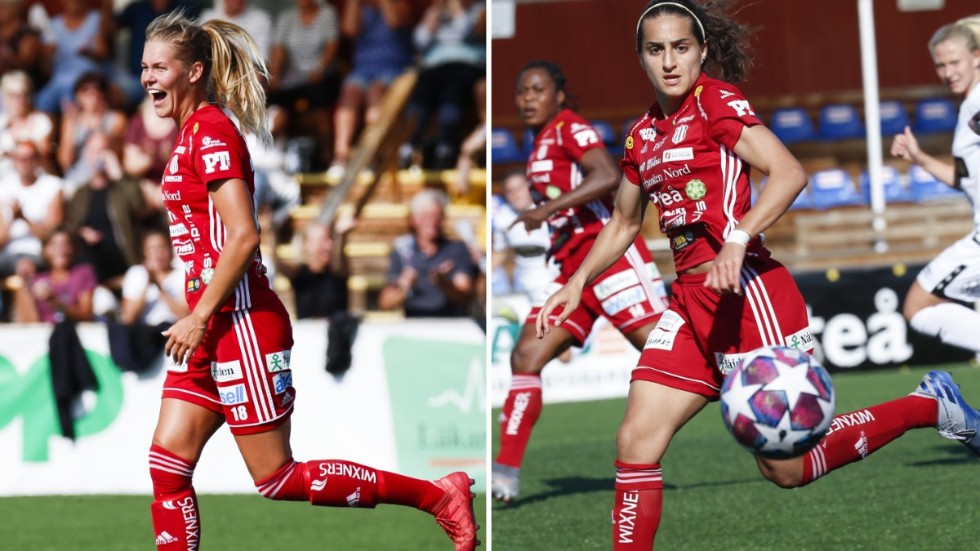 Det blir ingen fortsättning i Piteå IF för landslagsmeriterade Nina Jakobsson (tv) och U23-landsmaninnan Sejde Abrahamsson.