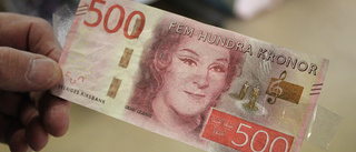 Falsk 500-kronorssedel hittades i dagskassan