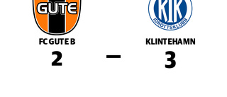 Klintehamn slog FC Gute B med uddamålet