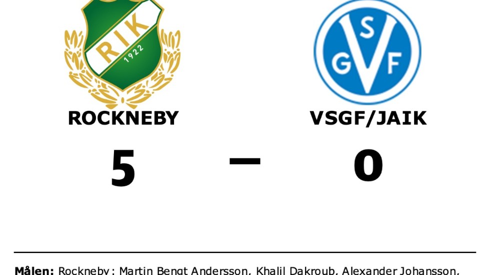 Rockneby IK vann mot VSGF/JAIK