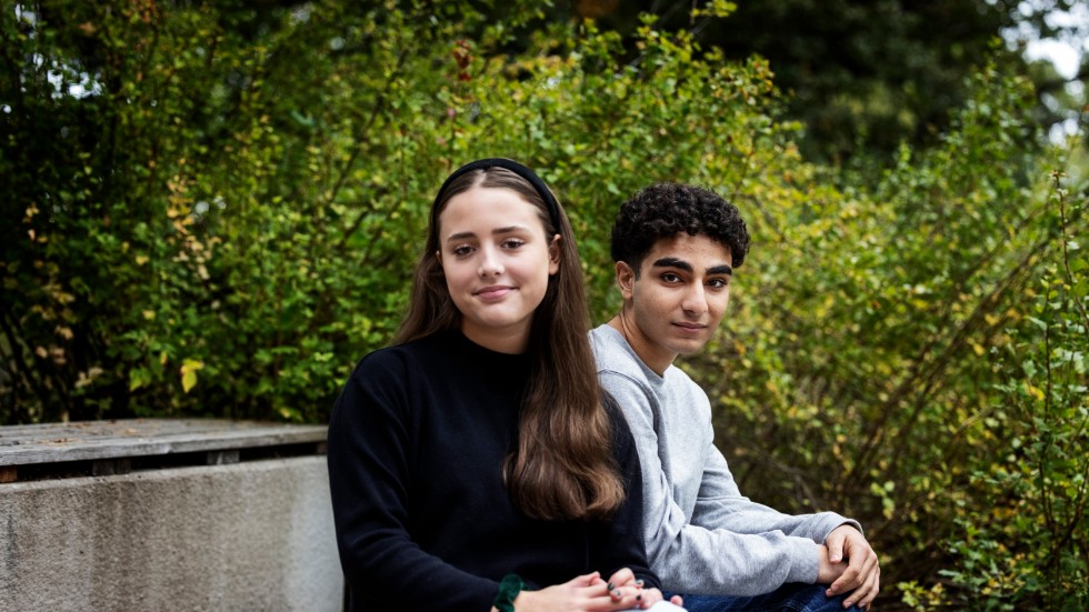 Isabella Abensour och Waran Ahmad går första året på Blackebergs gymnasium i Stockholm.