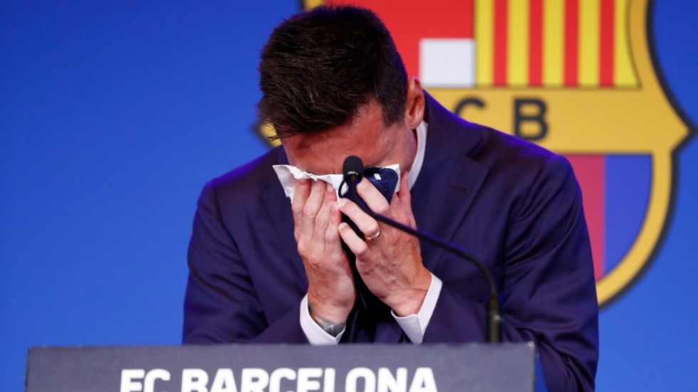 Lionel Messi tvingades lämna Barcelona på grund av klubbens ekonomiska kris. Arkivbild.