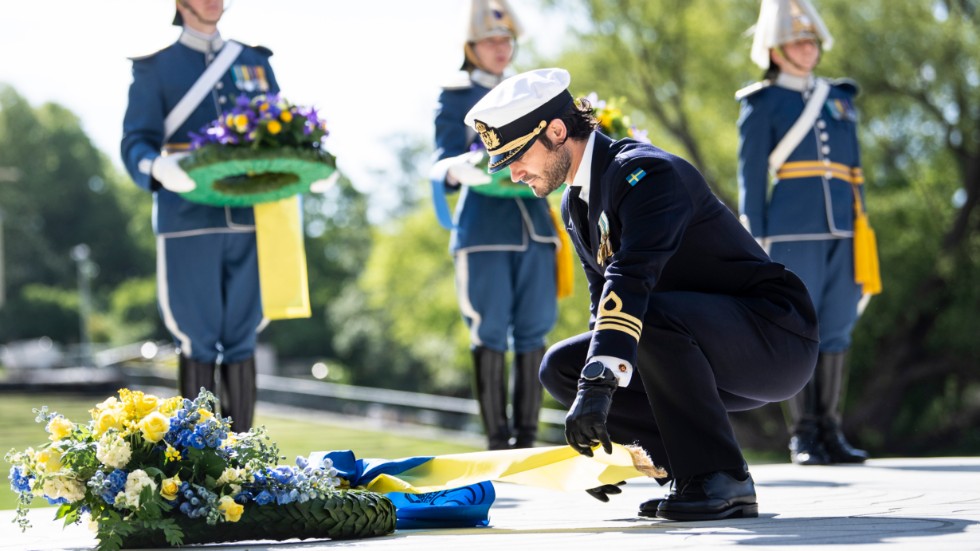 Här ses prins Carl Philip vid veterandagen 2020, hedra dem som har deltagit i svenska militära insatser utomlands. 
