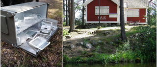Kylskåp dumpades i skogen – Gamla AIK:are har ledsnat på skadegörelsen