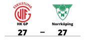 Oavgjort möte mellan HK GP och Norrköping