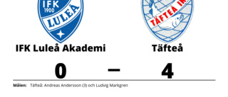 IFK Luleå Akademi föll mot Täfteå
