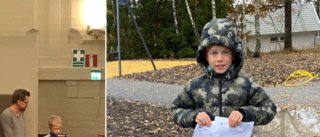 Här talar Melker, 9, till kommuntopparna