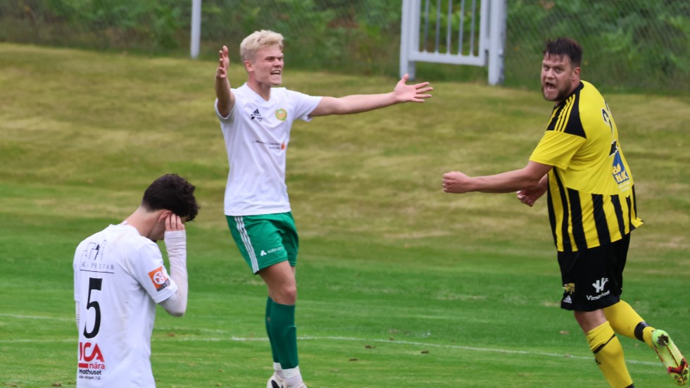 Arvid Eckerstig skriker ut sin frustration efter Gullringens 3-2-mål.