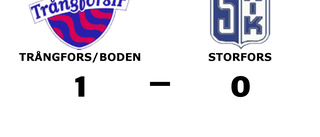 Storfors föll mot Trångfors/Boden med 0-1