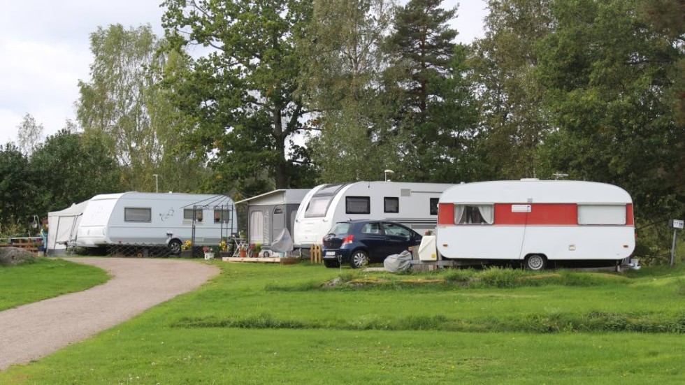 Några långliggare finns kvar på Hornåbergs camping i Horn
