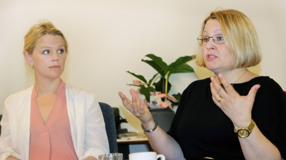Johanna Palmér, vd för Östsvenska Handelskammaren, och Anna Lövheim som slutar som näringspolitisk chef på Handelskammaren.