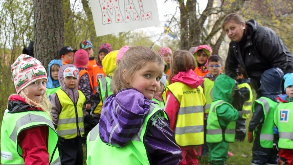 Redo för avmarsch för förskolebarnen på Katthult. Foto: Rebecca Forsgren Malmström
