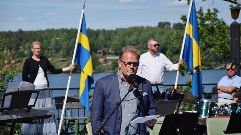 Högtidstalare Anders Nilsson höll tal om demokrati och Sverige.