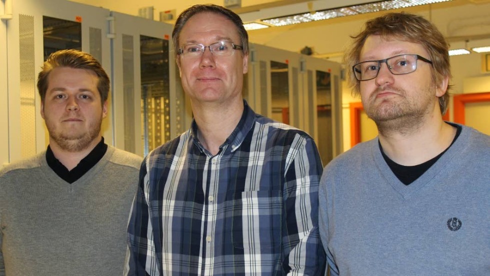 Philip Söderholm, Account Manager, Niklas Andersson, vd, och Fredrik Rinnestam, tekniker.