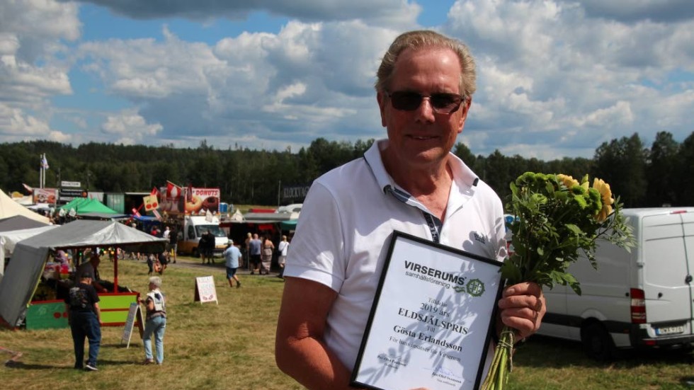 Årets eldsjälspris gick till Gösta Erlandsson för hans insatser för Virserum.