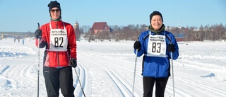 Motionslopp på skidor på Kalixälvens is