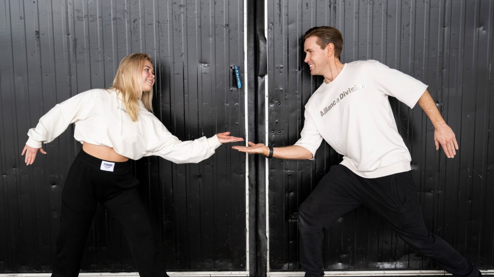 Lisa Ajax och hennes danspartner Tobias Bader, inför veckans "Let's dance".