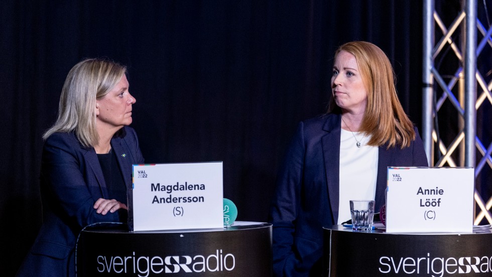 Magdalena Andersson och Annie Lööf under radions debatt nyligen. Är det en modern variant av Tage Erlander och Gunnar Hedlund som vi ser på scenen? 
