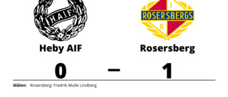 Heby AIF föll mot Rosersberg på hemmaplan