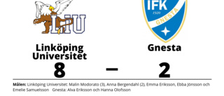 Linköping Universitet utklassade Gnesta på hemmaplan