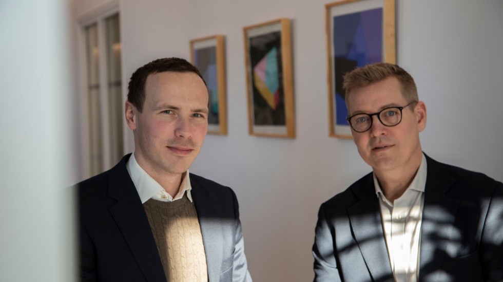 Christoffer Jonsson och Josef Brandt jobbar med skadeförsäkringar på Länsförsäkringar Västerbotten. Med en ny metod kan de hjälpa sina kunder att förhindra skador på villor och liknande.