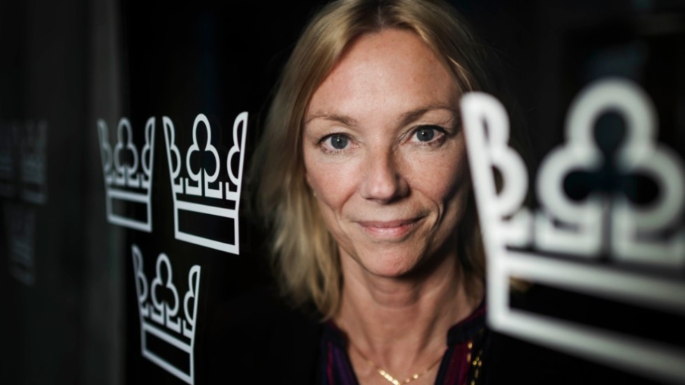 Karolina Ekholm, chef för Riksgälden som presenterar hur det går för Sveriges budget och finanser för september. Arkivbild.