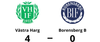 Förlust för Borensberg B mot Västra Harg med 0-4
