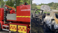 Larm om bilbrand på Fogdön – kraftig eldutveckling
