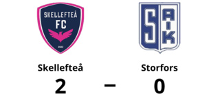 Skellefteå segrade i toppmötet - 2-0 mot Storfors