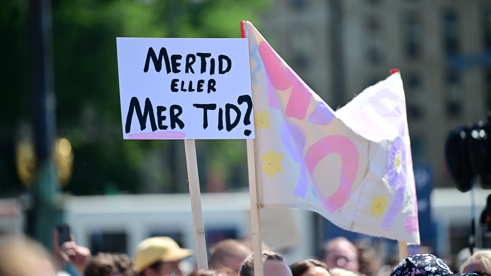 En bild från en vårddemonstration i Göteborg nyligen.