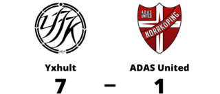ADAS United utklassat av Yxhult borta - med 1-7