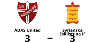 Syrianska Eskilstuna IF tappade ledning till oavgjort mot ADAS United