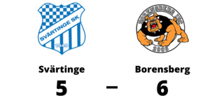 Borensberg segrade mot Svärtinge i förlängningen