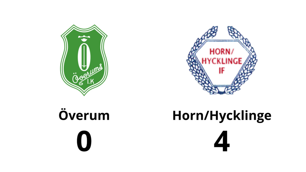 Överums IK förlorade mot Horn/Hycklinge