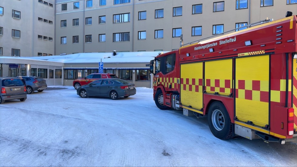 Fire alarm at Skellefteå hospital.