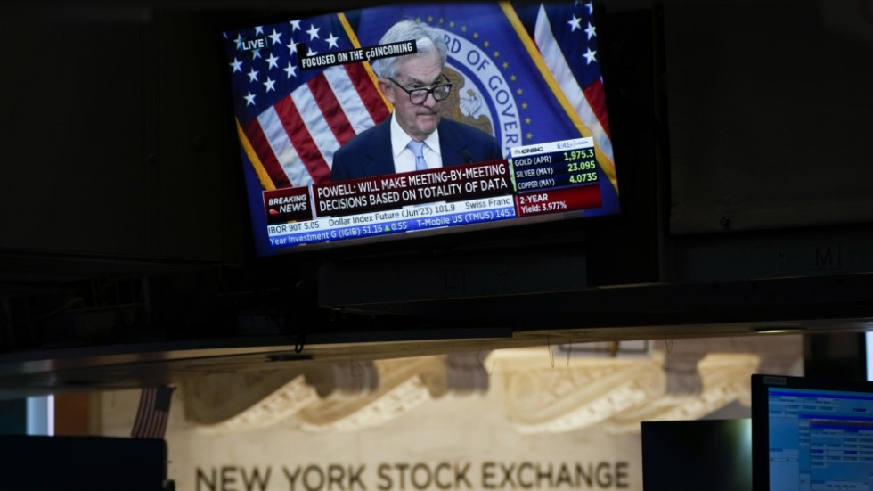 Centralbankschefen Jerome Powells ord från i onsdags hängde över Wall Street på torsdagen. Arkivbild.