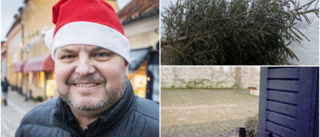 Julgranstjuv slog till i Visby • Möttes av tomma julgransfötter • ”Har inte hänt förut”