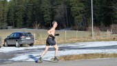 Över minus 15 – då springer Erik med shorts på vintern