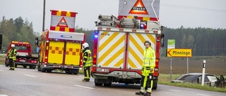 Flera drabbade i trafikolycka utanför Nyköping