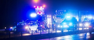 Tre olyckor på E4 vid Nyköping – sju personer till sjukhus