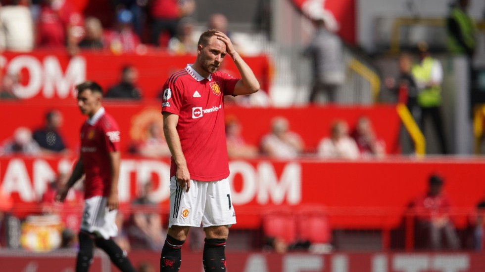 En bekymrad Christian Eriksen konstaterar att Manchester United börjar säsongen dåligt.