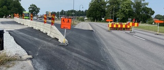 Provisorisk väg över Ulvhäll – ska användas i ett halvår ✓Bilar ✓Cyklister ✓Fotgängare